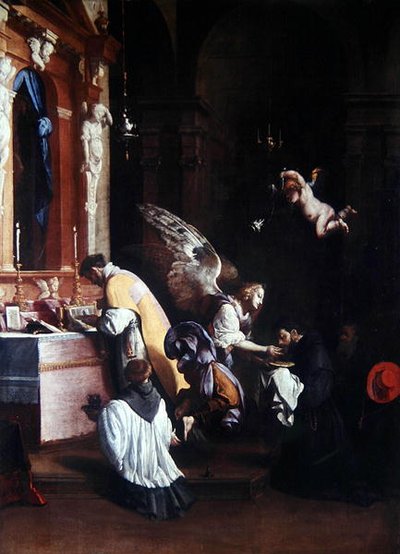 La dernière communion de Saint Bonaventure - Luigi Mirandori
