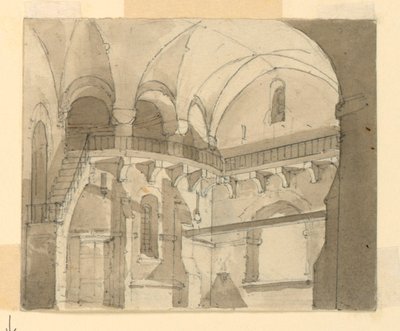 Décor de scène, intérieur de prison - Luigi Ricci