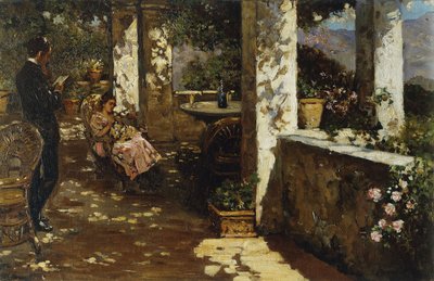 Repos sur la terrasse - Luigi Rossi