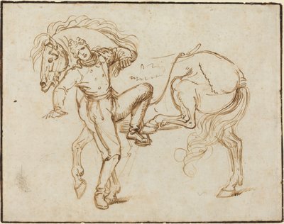 Cavalier montant un cheval - Luigi Sabatelli I