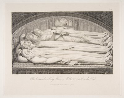 Le Conseiller, Roi, Guerrier, Mère et Enfant dans la Tombe, du poème The Grave..., 1er mars 1813 - Luigi Schiavonetti