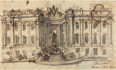 Proposition pour la fontaine de Trevi - Luigi Vanvitelli