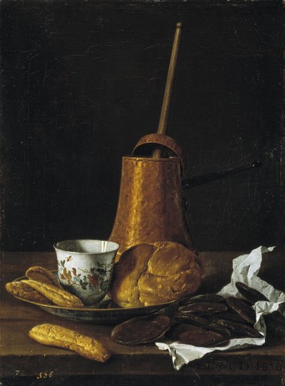Nature morte avec chocolat et pâtisseries, 1770 - Luis Egidio Melendez