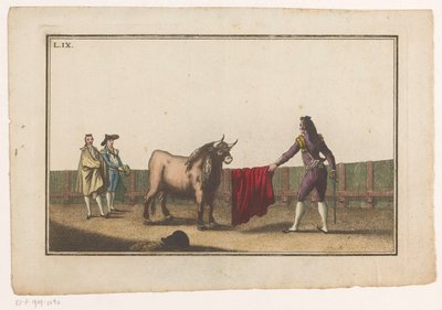 Matador défiant un taureau (Collection des principales passes d