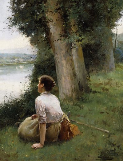 Au bord de la rivière - Luis Jimenez y Aranda