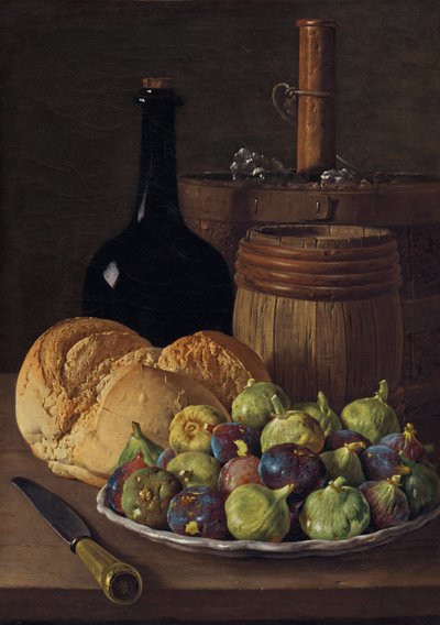 Nature morte aux figues et au pain, vers 1770 (huile sur toile) - Luis Menendez or Melendez