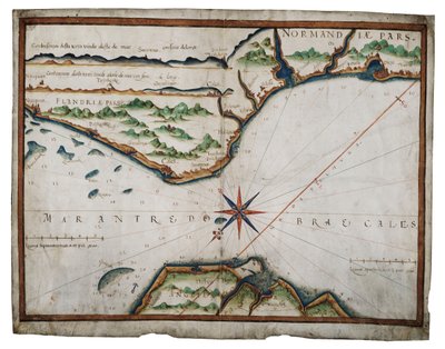 Carte du détroit de Douvres, vers 1587-88 - Luis Teixeira