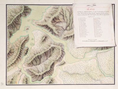 Carte du fleuve Valdivia et des environs, Chili - Luis de Surville