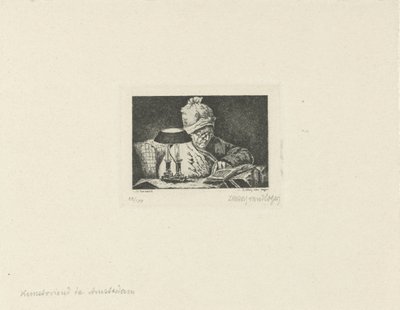 Homme lisant - Lukas van Hoger (signed by artist)