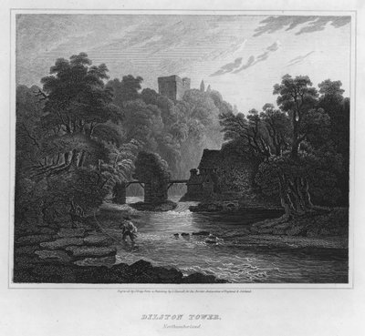 Tour de Dilston, Northumberland (gravure) - Luke (after) Clennell