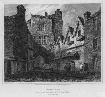 Entrée du Château Garth Newcastle, Northumberland (gravure) - Luke (after) Clennell