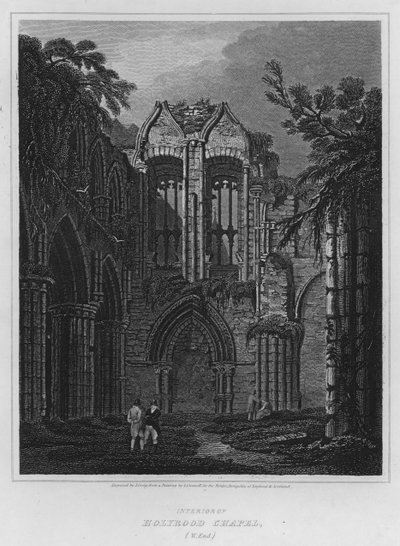 Intérieur de la chapelle de Holyrood, West End (gravure) - Luke (after) Clennell