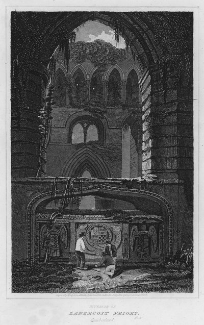 Intérieur du prieuré de Lanercost, Cumberland (gravure) - Luke (after) Clennell