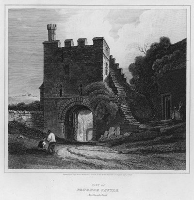 Partie du Château de Prudhoe, Northumberland - Luke (after) Clennell