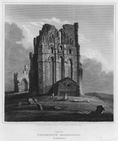 Partie du monastère de Tynemouth, Northumberland - Luke (after) Clennell