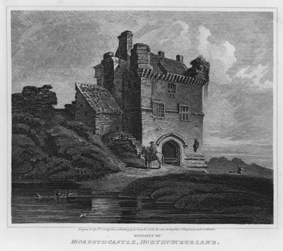 Vestiges du château de Morpeth, Northumberland (gravure) - Luke (after) Clennell