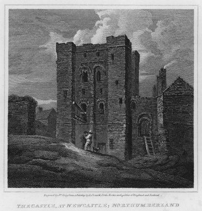 Le château, à Newcastle, Northumberland (gravure) - Luke (after) Clennell