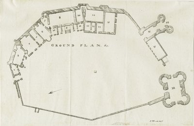 Château de Dudley (lithographie) - Luke Booker