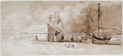 Scène de plage avec cavaliers - Luke Clennell
