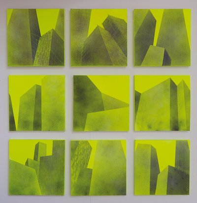 Constructed Series I - IX, , 2014 (acrylique sur toile) - Luke M Walker