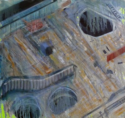 Métastructure V, 2015 (huile sur toile) - Luke M Walker