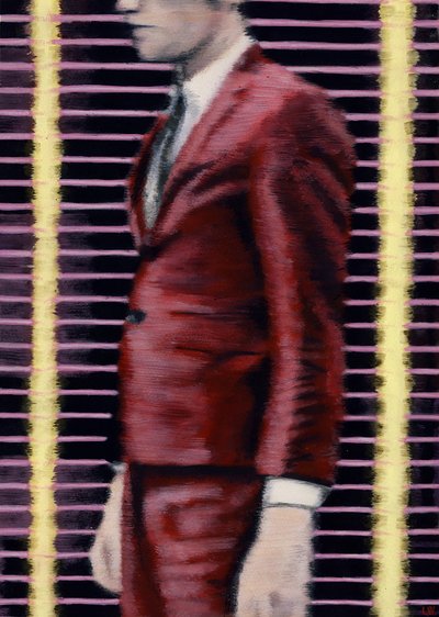 Un coq de girouette, c.2013 (peinture acrylique sur papier) - Luke Waller