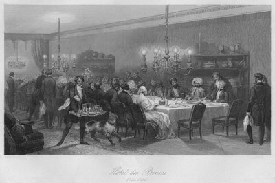 Hôtel des Princes. Table d