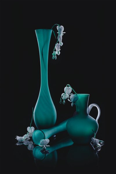 Cœurs saignants bleu sarcelle - Lydia Jacobs