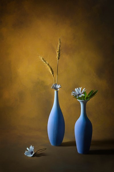 Nature morte aux vases bleus - Lydia Jacobs