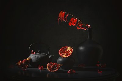 Nature morte à la grenade sombre - Lydia Jacobs