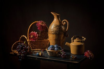 Nature morte rustique sombre - Lydia Jacobs