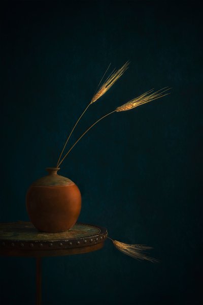 Nature morte rustique au blé - Lydia Jacobs