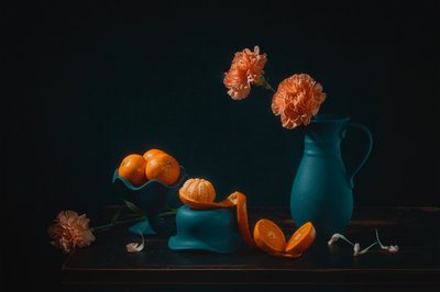 Nature morte aux oranges éclatantes - Lydia Jacobs