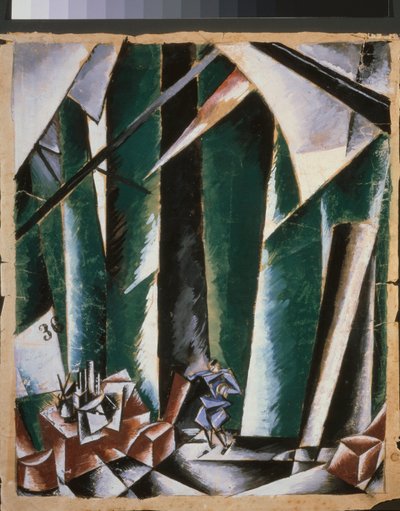 Decor preparatoire pour la piece de theatre le chancelier et le serrurier - Lyubov Sergeevna Popova