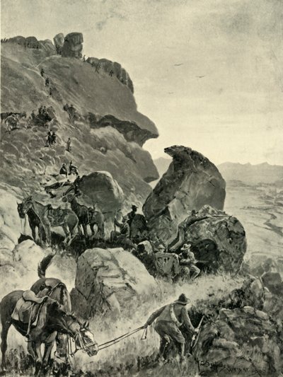 La dernière résistance de Prinsloo dans la vallée du Petit Caledon : la position des Boers sur les hauteurs, 1900 - MFR