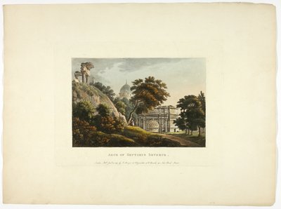 Arc de Septime Sévère, planche quatre des Ruines de Rome - M. Dubourg