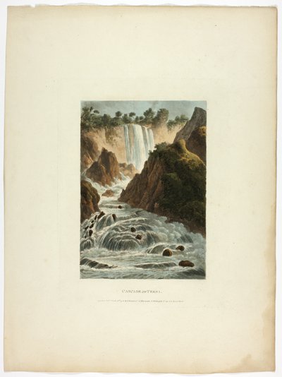 Cascade de Terni, planche quatorze des Ruines de Rome - M. Dubourg