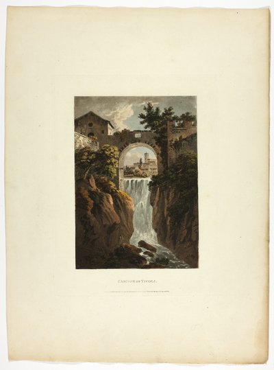 Cascade de Tivoli, planche trente-neuf des Ruines de Rome - M. Dubourg
