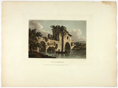 Ponte Nomentano, planche vingt-sept des Ruines de Rome - M. Dubourg
