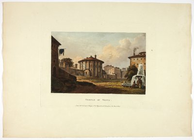 Temple de Vesta, plaque dix-neuf des ruines de Rome - M. Dubourg