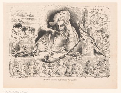 Saint Jacques le Majeur dans une allégorie sur le tabac - M. Fellmann