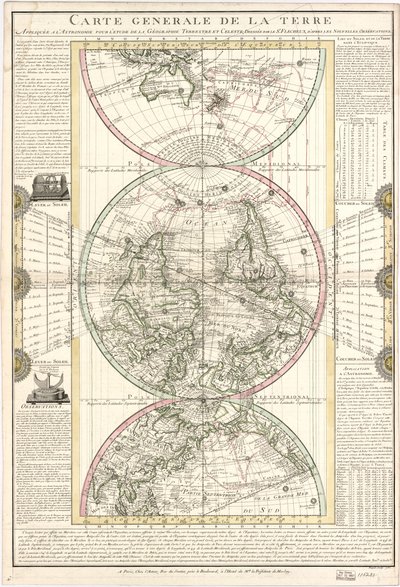 Carte générale de la terre - M. Flecheux