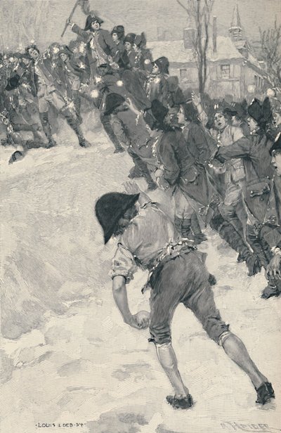 Bonaparte attaquant les forts de neige à l