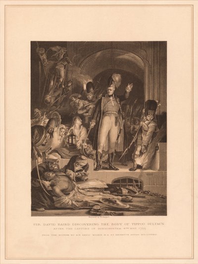 Sir David Baird découvrant le corps de Tippoo Sultaun, 1799 1878 - M Nargert