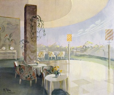 Intérieurs des années 1930 : Café en terrasse - M. Stier