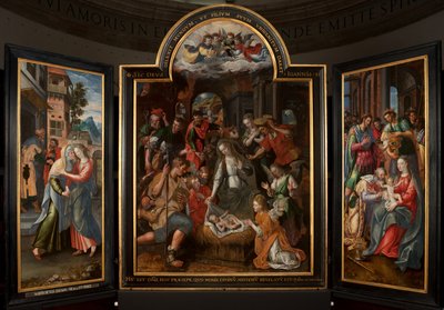Adoration des mages, Triptyque, Panneau central, (détail) - Maarten de Vos