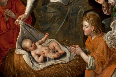 Adoration des Mages, Triptyque, Panneau central, (détail) - Maarten de Vos