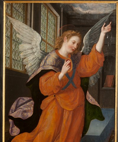 Adoration des Mages, Triptyque, Panneau gauche, partie arrière (détail) - Maarten de Vos