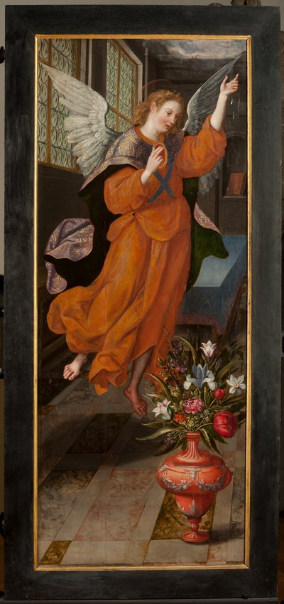 Adoration des mages, Triptyque, Panneau gauche arrière - Maarten de Vos