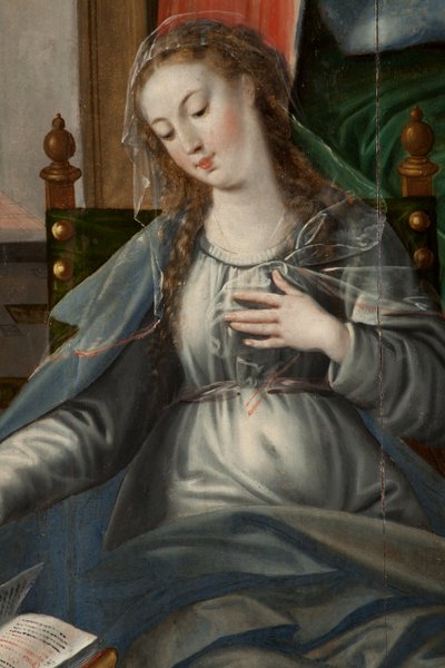 Adoration des mages, Triptyque, Panneau droit arrière, (détail) - Maarten de Vos
